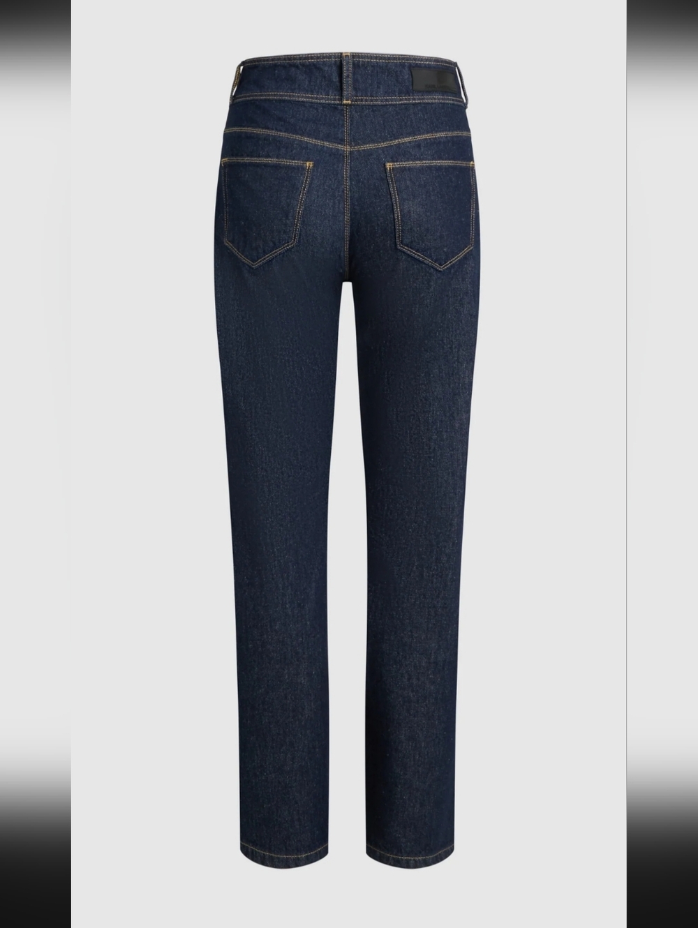 Karl Lagerfeld Paris Dark Wash Straight Leg Mid Rise Classic 100% Cotton Size 10